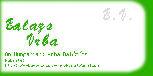 balazs vrba business card